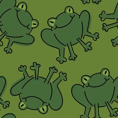  Kids seamless little frogs pattern for fabrics and textiles and packaging and gifts and cards and linens and hobbies
