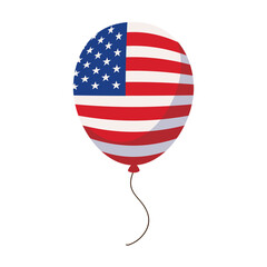 Poster - balloon with american flag