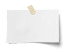 Paper Message Note Reminder Blank Background Office Business White Empty Page Label Adhesive Tape