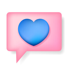 Wall Mural - blue love social media reaction