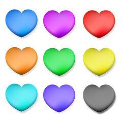 Wall Mural - love texture mesh colors set