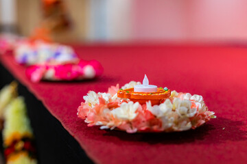 South Indian Tamil Hindu temple interiors and decorations 