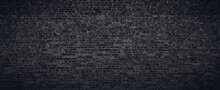 Black Or Dark Gray Brick Wall Texture Background