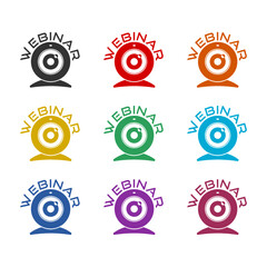 Poster - Webinar Course Icon Concept color set