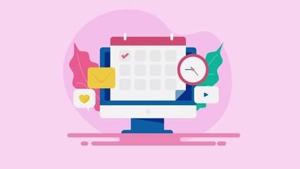 Wall Mural - content planner - social media post scheduler - calendar organizer tool, marketing automation softwa