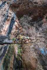 Wall Mural - Water supply system in Our Lady of Hawqa hermitage in Kadisha Valley, Lebanon