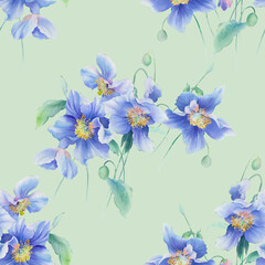  Watercolor flowers illustration