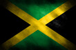 The flag of Jamaica on a retro looking background