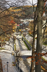 Wall Mural - Boulevard of Jozef Dietl in Krynica-Zdroj. Lesser Poland Voivodeship. Poland