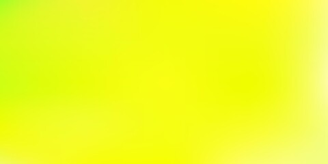 Light green, yellow vector gradient blur texture.