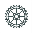Old Machine Gear  simple line icon