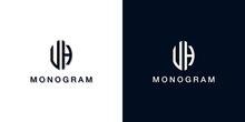 Leaf Style Initial Letter UH Monogram Logo.