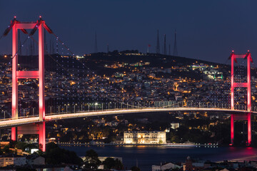 Fatih Sultan Mehmet Bridge and Rumeli Fortress, Uskudar Istanbul Turkey