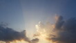 © guguart - Morning sky with beautiful clouds and yellow sunlight after rain in the background