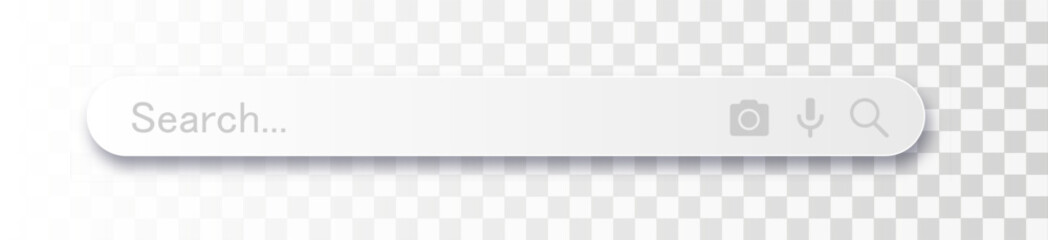 Wall Mural - search bar. search internet box, website ui bars with shadows and blank online search engine with ve