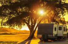 Scenic RV Park Travel Trailer Camping