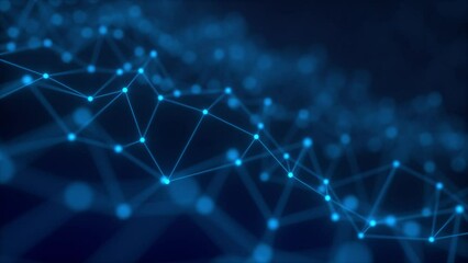 Abstract technology futuristic 3D plexus motion background loop