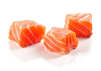 Poster - fresh raw salmon pieces