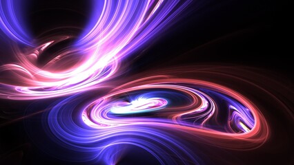 Wall Mural - abstract background with glowing purple lines 