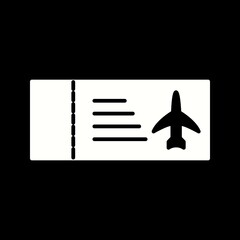 Wall Mural - Unique Plane Tickets Vector Glyph Icon