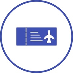 Wall Mural - Unique Plane Tickets Vector Glyph Icon