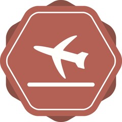 Poster - Unique Flight Takeoff Vector Glyph Icon