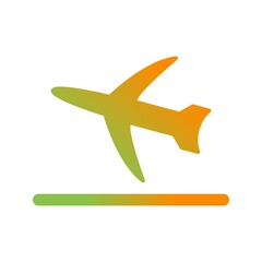 Poster - Unique Flight Takeoff Vector Glyph Icon