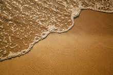 The Texture Of The Beach Sand With A Gentle Swell.