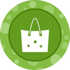 Canvas Print - Unique Bag With Tags Vector Glyph Icon