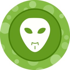 Canvas Print - Unique Mask Vector Glyph Icon