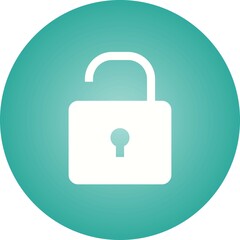 Sticker - Unique Open Lock Vector Glyph Icon