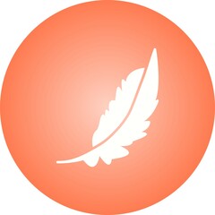 Sticker - Unique Feather Vector Glyph Icon