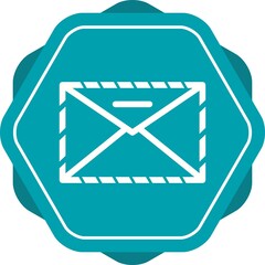 Sticker - Unique Envelop Vector Glyph Icon