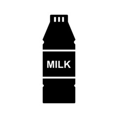 Wall Mural - Unique Milk Bottle Vector Glyph Icon