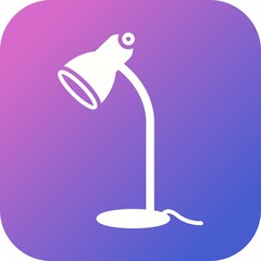 Sticker - Unique Office Lamp Vector Glyph Icon