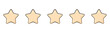 © Monika - Pięć gwiazdek. Ranking, feedback, doświadczenie użytkownika, poziom satysfakcji klienta. Ikony wektorowe dla aplikacji i stron internetowych.
