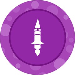 Poster - Unique Missile Vector Glyph Icon