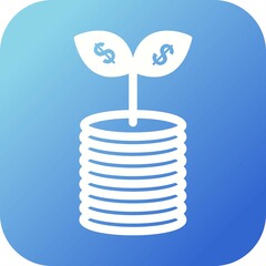 Poster - Unique Money Growth Vector Glyph Icon