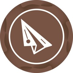 Poster - Unique Paper Plane Vector Glyph Icon