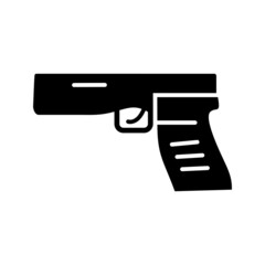 Canvas Print - Unique Gun Vector Glyph Icon