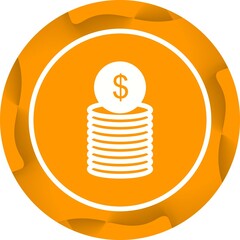 Poster - Unique Dollar Coins Vector Glyph Icon