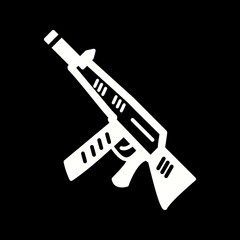 Sticker - Unique Gun Vector Glyph Icon