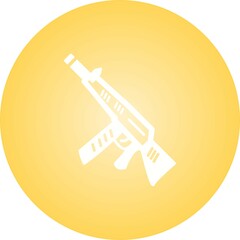 Sticker - Unique Gun Vector Glyph Icon