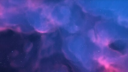 traveling through space nebula and star fields in deep space. 3d animation