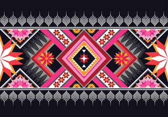 Geometric ethnic oriental ikat pattern traditional Design for background,fabric,wrapping,clothing,wallpaper,Batik,carpet,embroidery style.