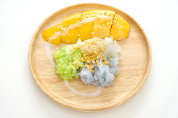 Wall Mural - Sticky Rice with Mango, and coconut milk, Thai dessert