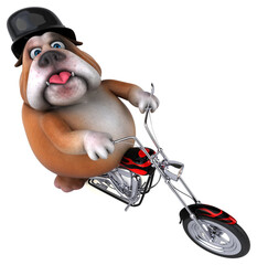 Fun bulldog - 3D Illustration