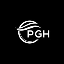 PGH Letter Logo Design On Black Background. PGH  Creative Initials Letter Logo Concept. PGH Letter Design.
