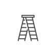 Step ladder line icon