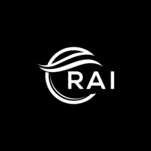 RAI Letter Logo Design On Black Background. RAI  Creative Initials Letter Logo Concept. RAI Letter Design.
